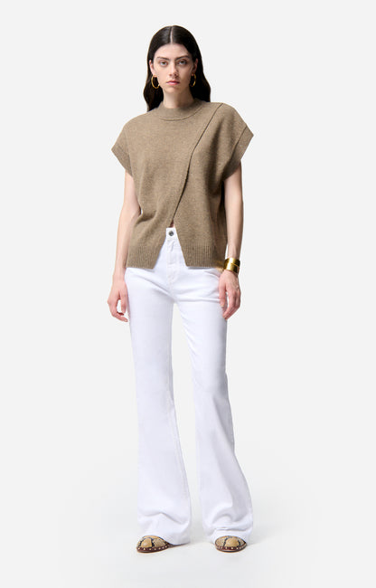 Belina Knit Vest, Taupe