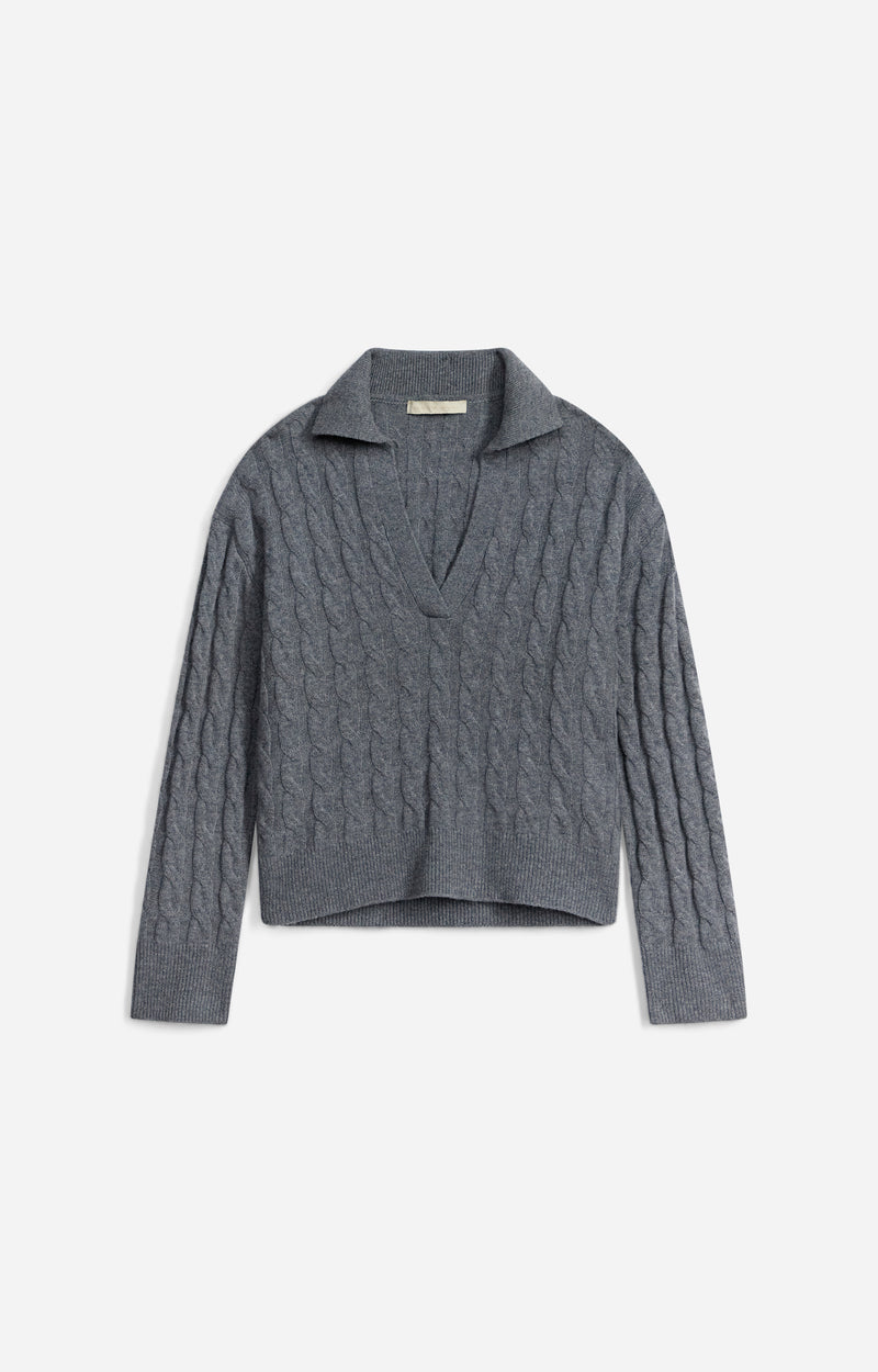 Glenda Sweater, Tweed grey