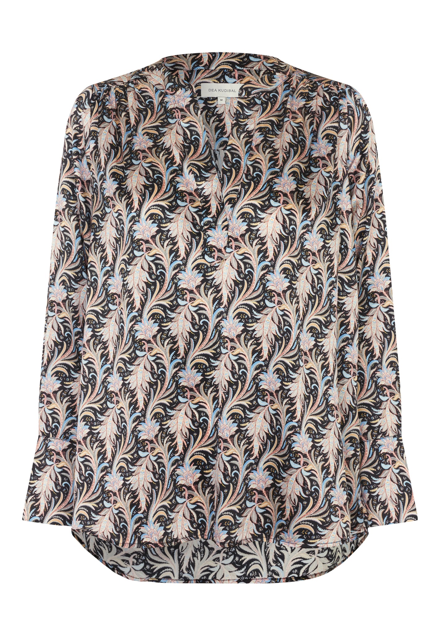 JenniferDea Blus Med Höga Manschetter, Paisleymönster