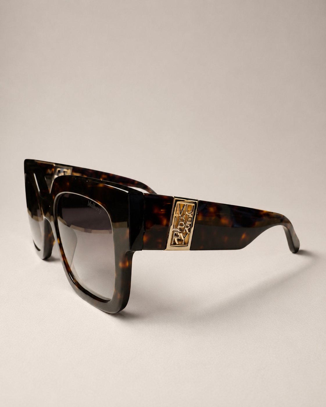 Square Logo Sunglasses, Tortoise Bio Acetate