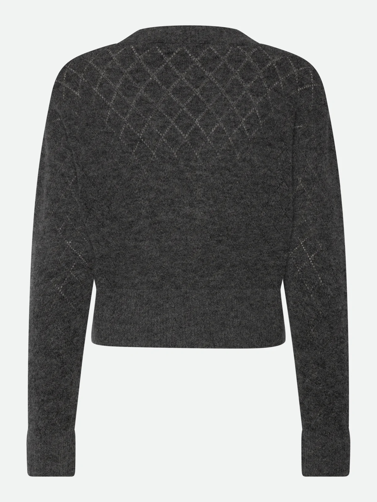 RWAida Cardigan V-Neck, Medium Grey Melange