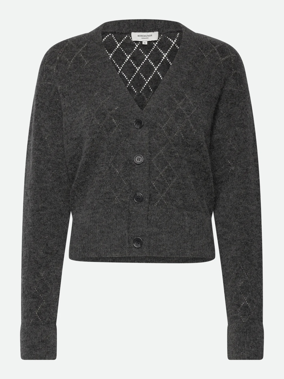 RWAida Cardigan V-Neck, Medium Grey Melange