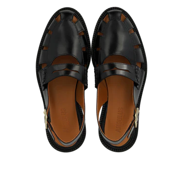 Penny Loafer med utskurna detaljer, svart