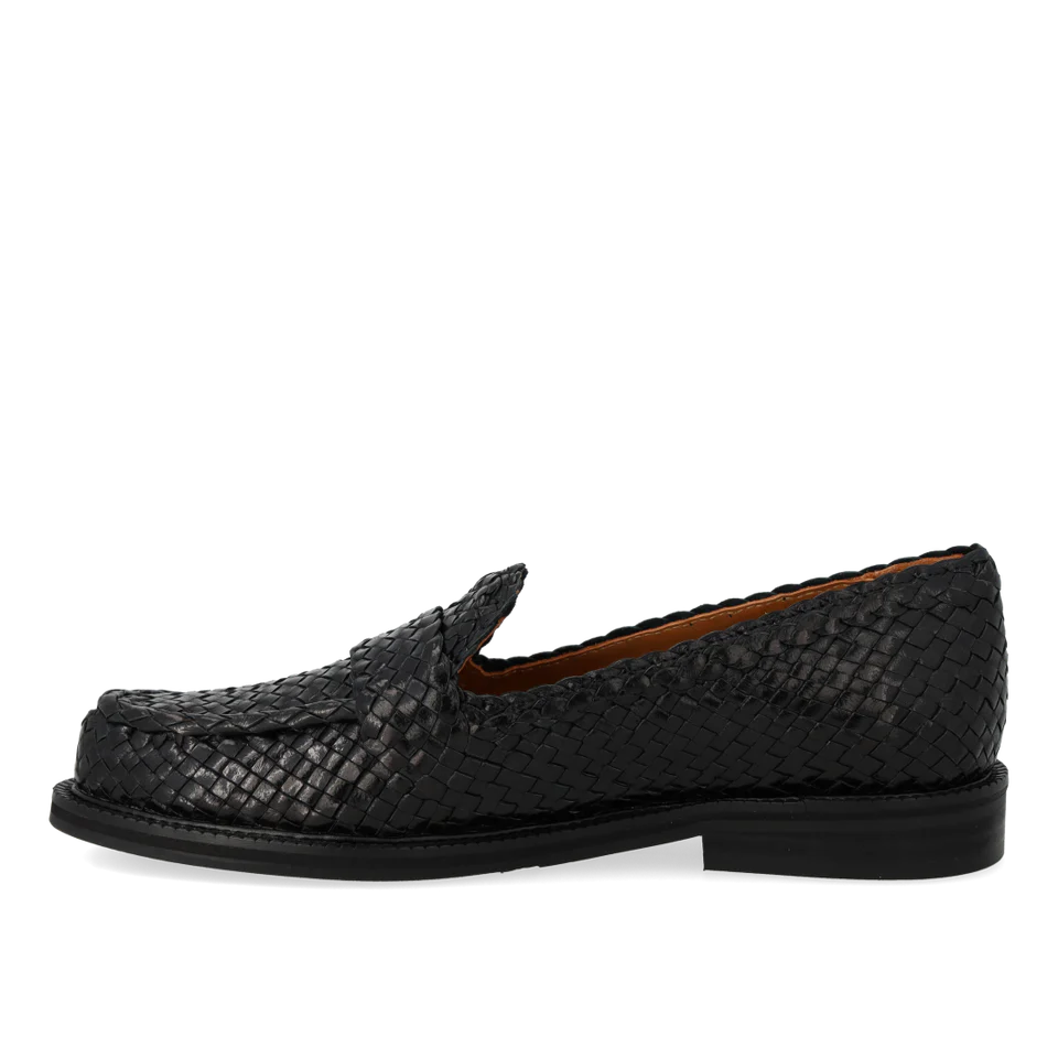 Klassisk handflätad Penny Loafer, svart