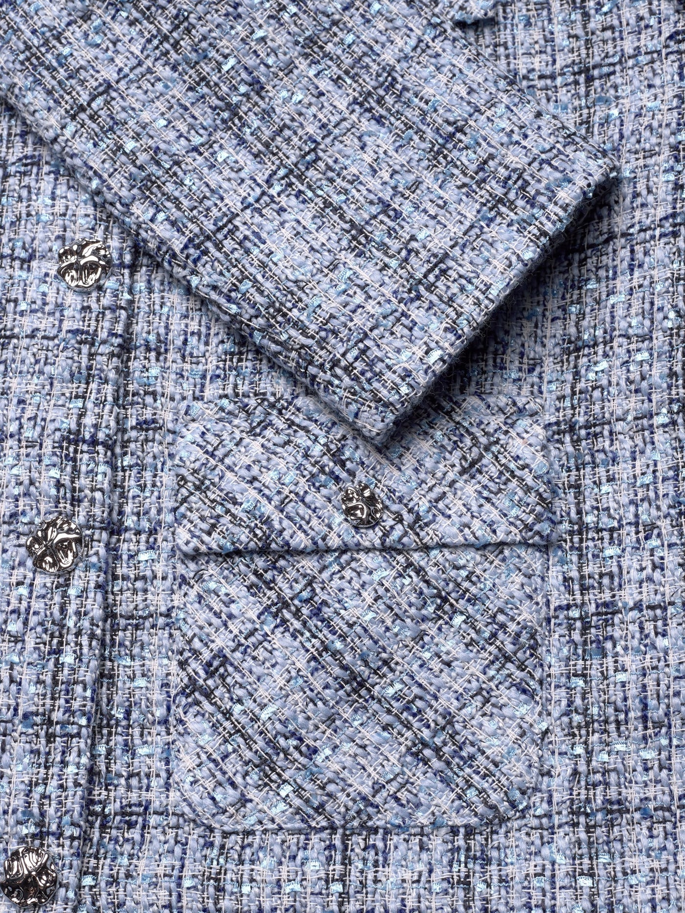 RWAmy Boucle Short Jacket, Blue Mix