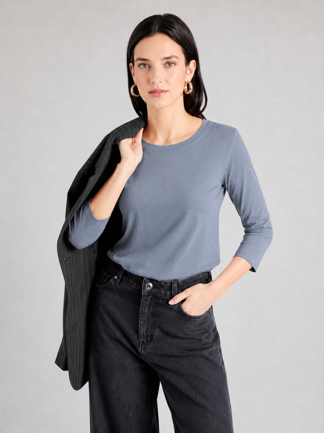 MM Obliqua Top, Grey