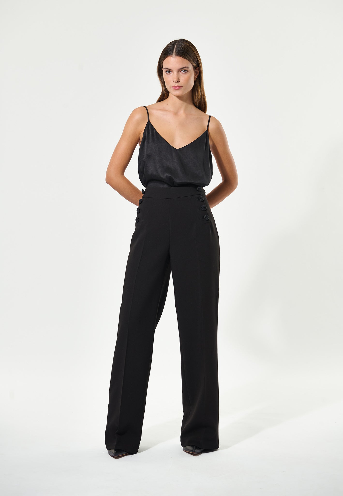 IsobelDea Trousers With Deco, Black