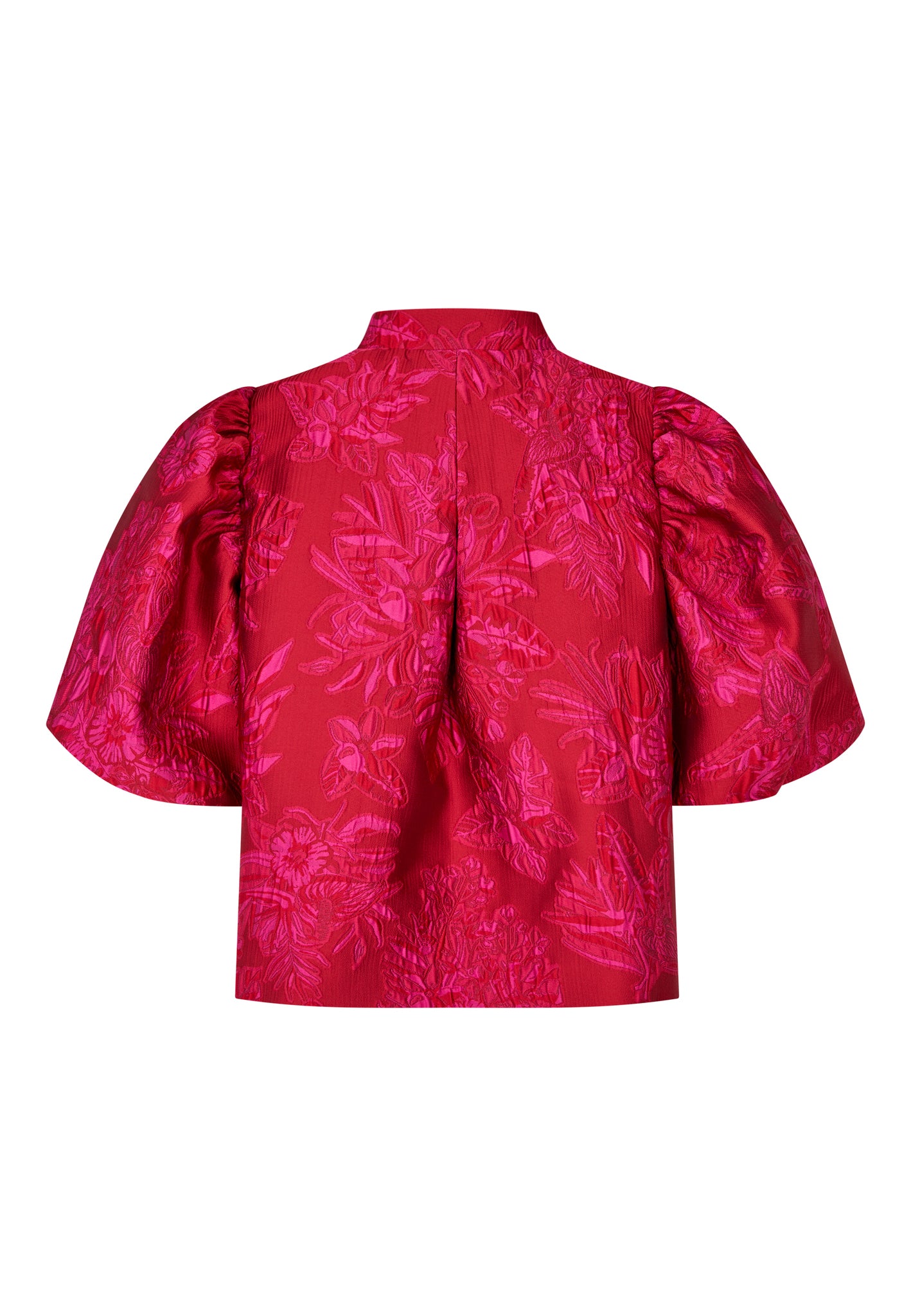 OliviaDea Jacka Med Volymärmar, Rosé Jacquard