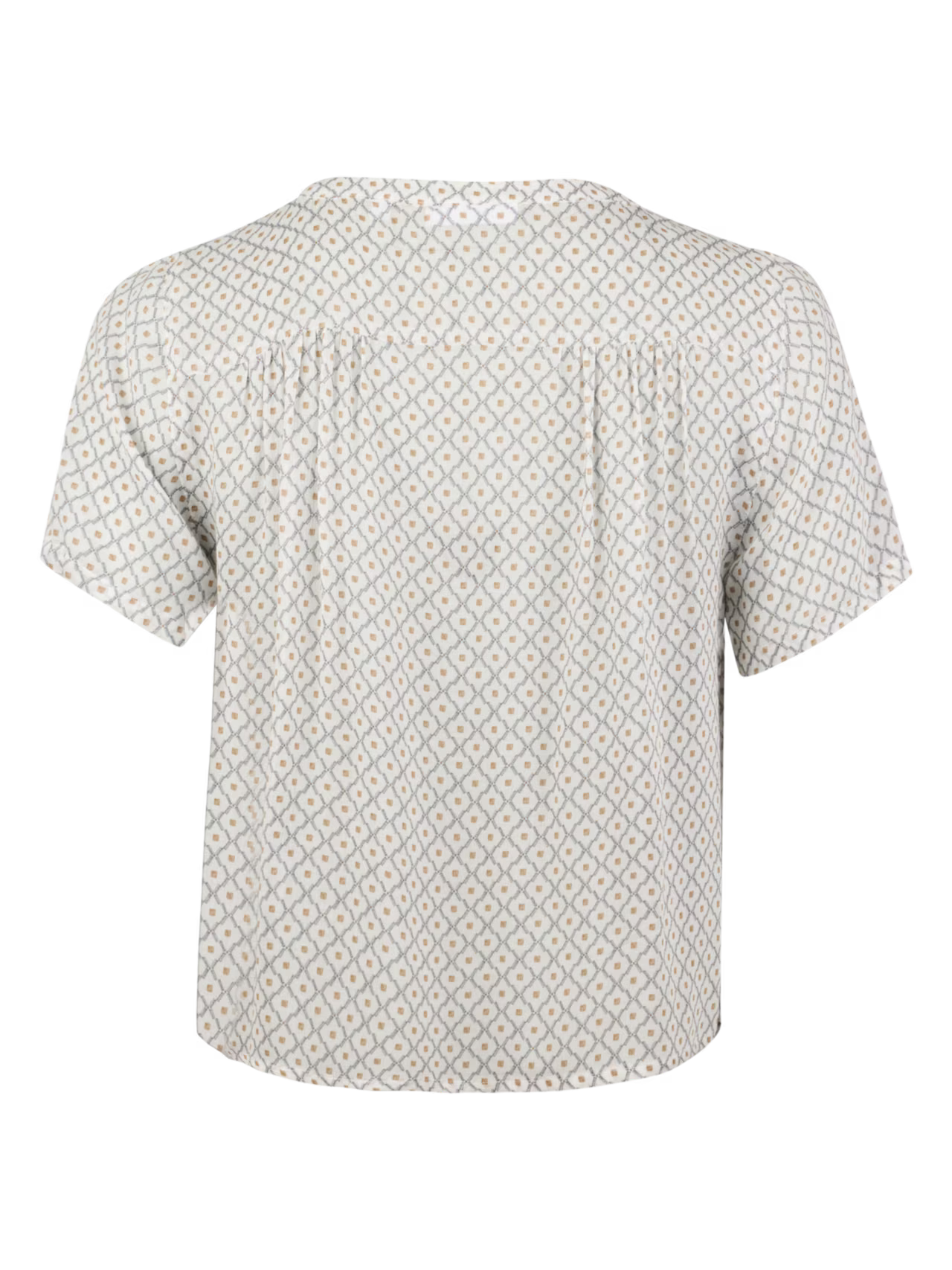 Lilo Blouse Short Sleeves, White Patteren