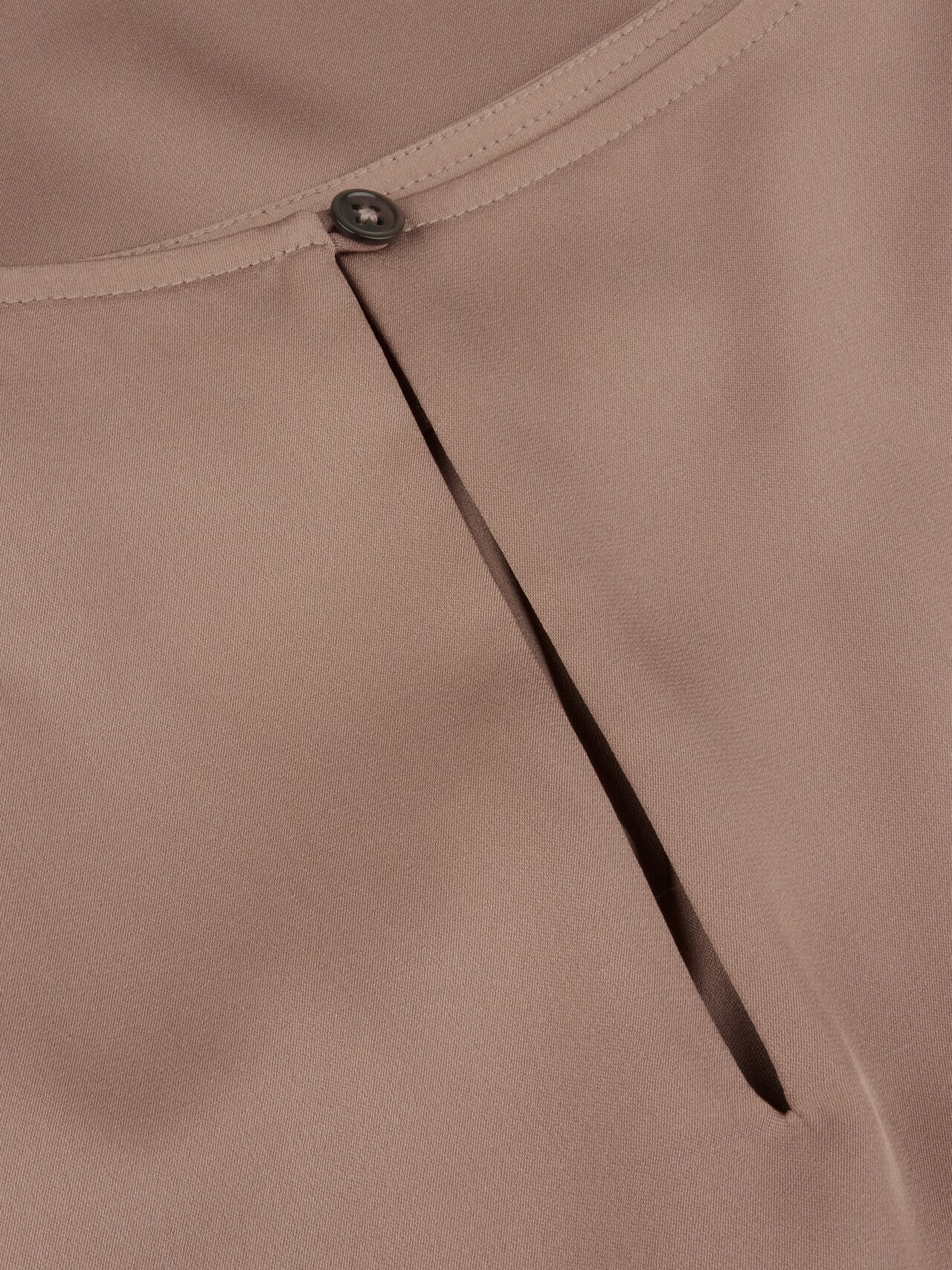 Gulbrun blus, lång puffärm, ljusbrun