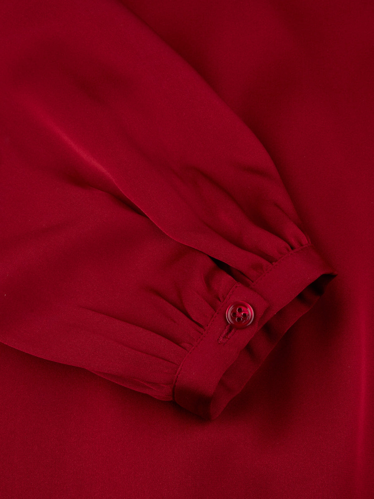 Mona Silk Blus med krusiduller, Bordeaux