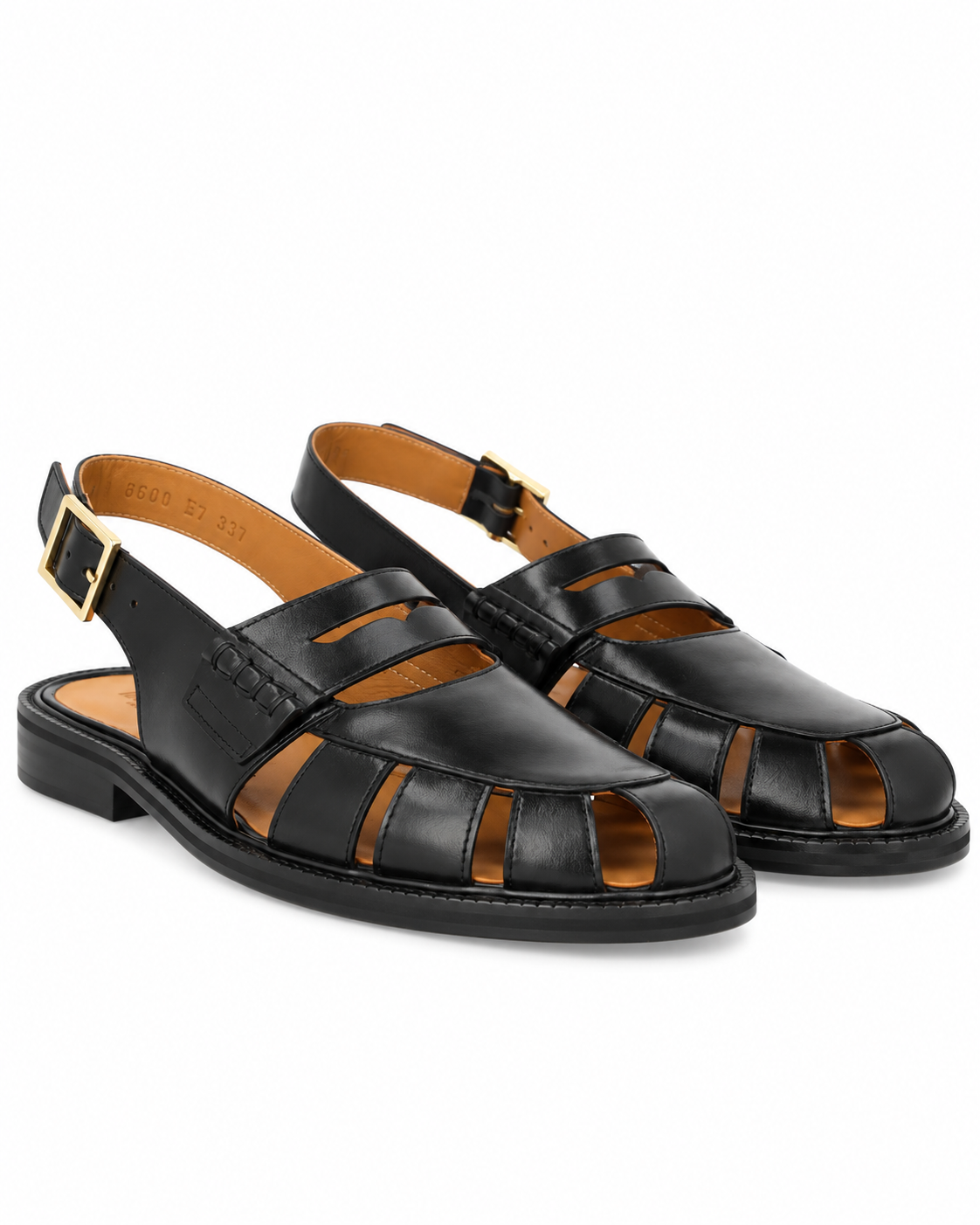 Penny Loafer med utskurna detaljer, svart