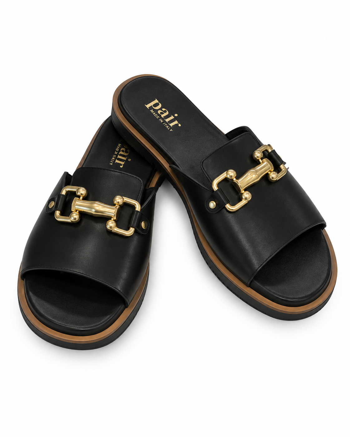 Spänne sandal, svart