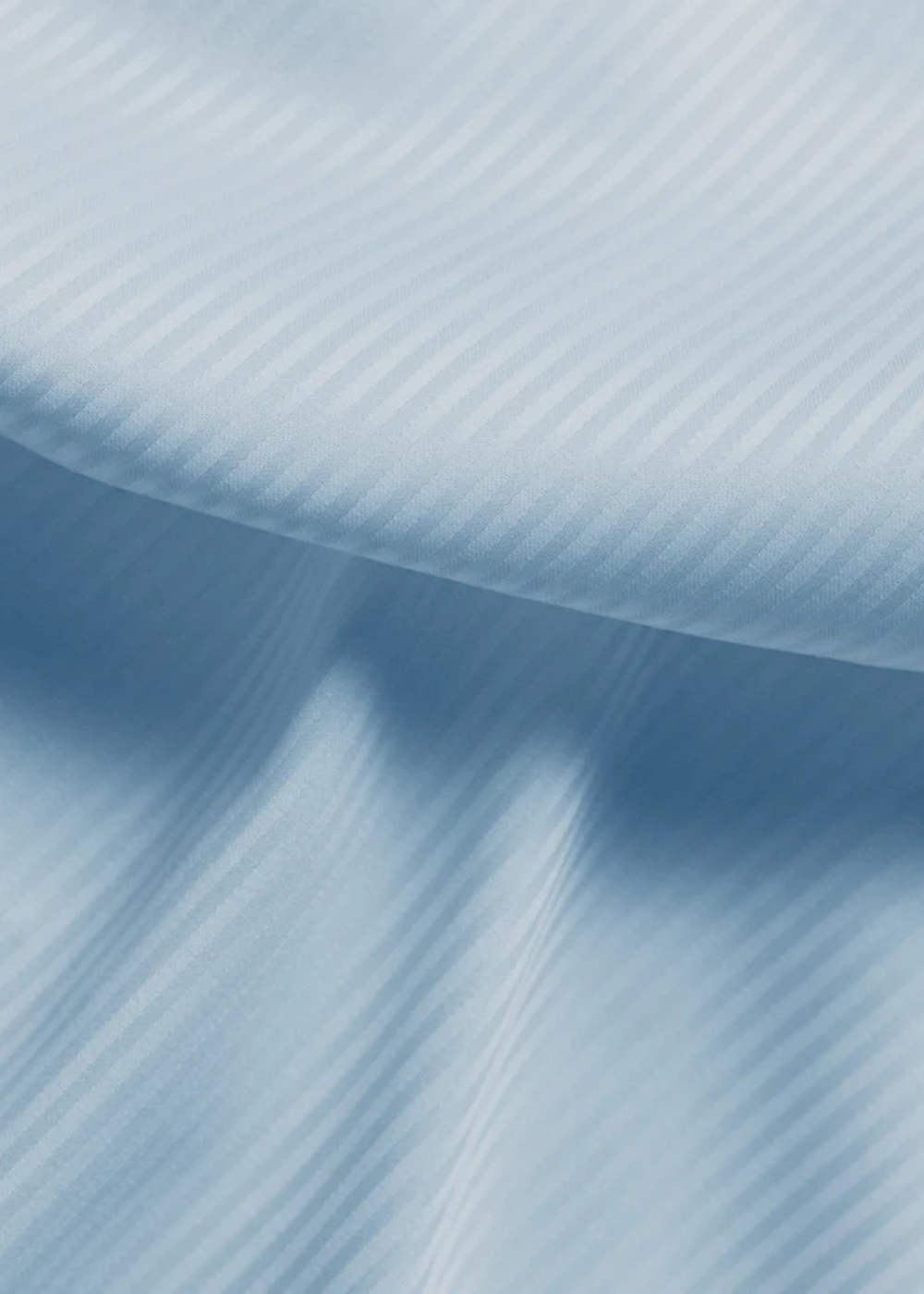 Anna Pyjamas - Satin Woven Fine Stripe, Light Blue