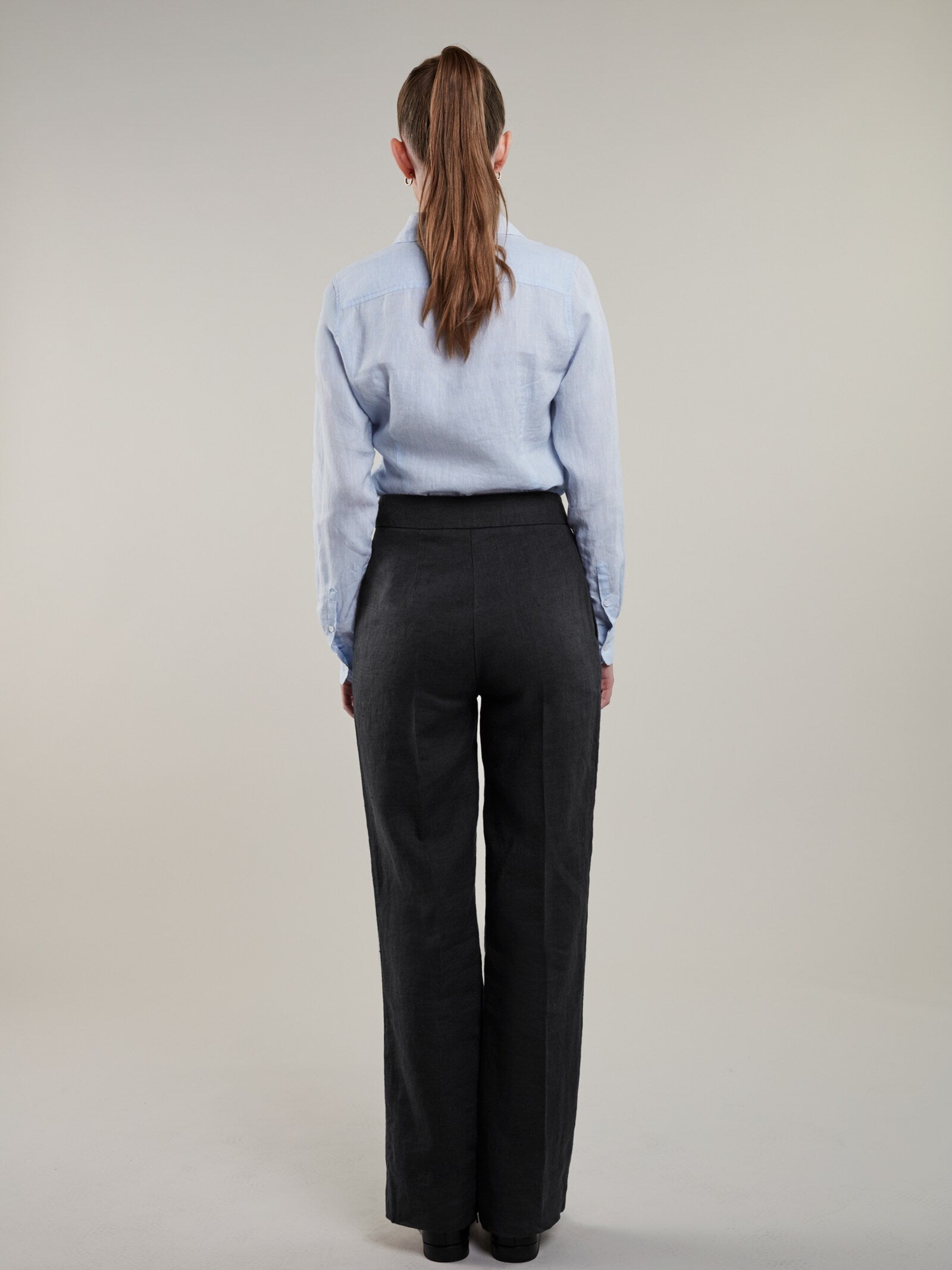 Jayda Linen Pants, Black