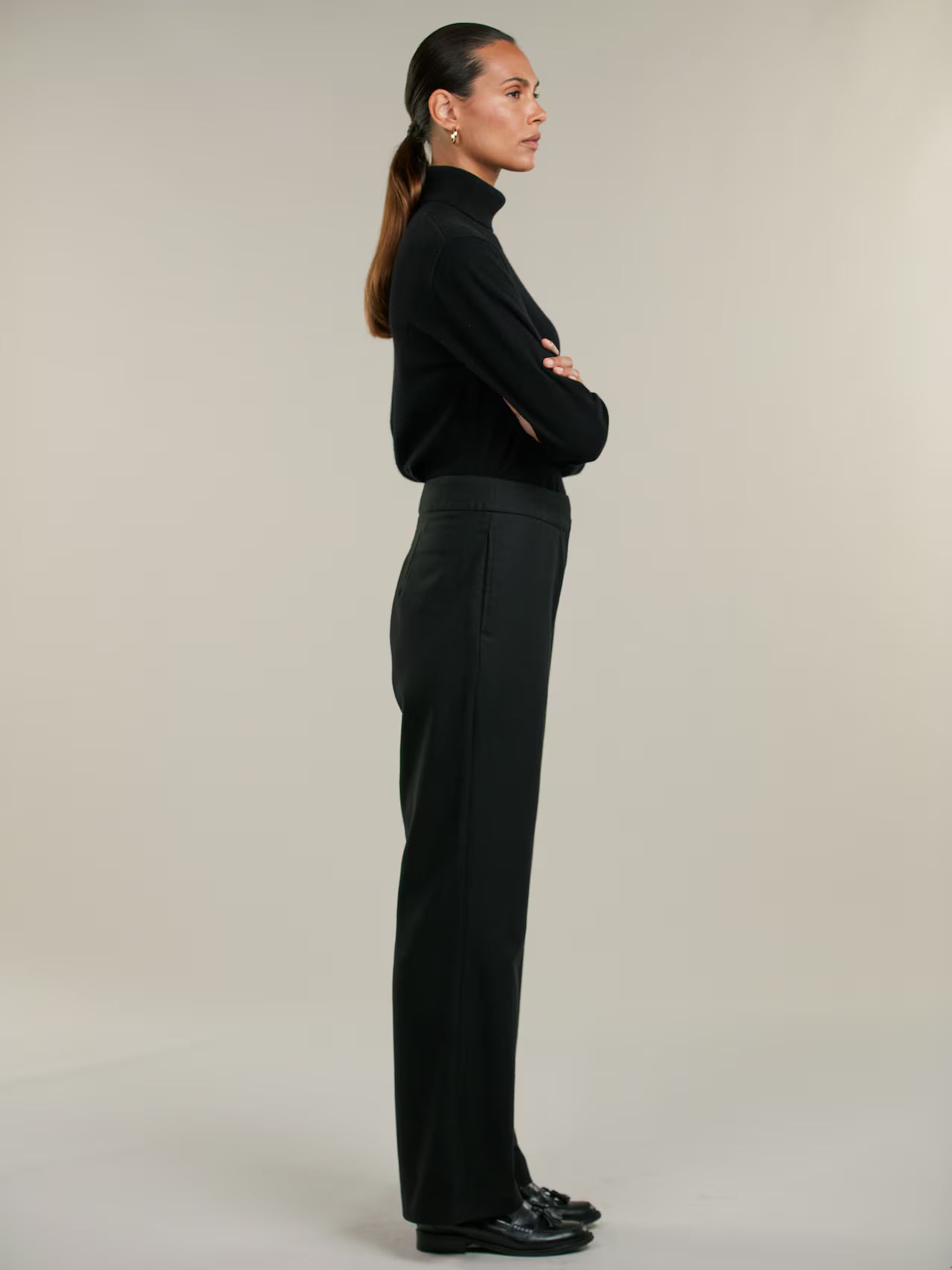 Jayda Wool Pants, Black