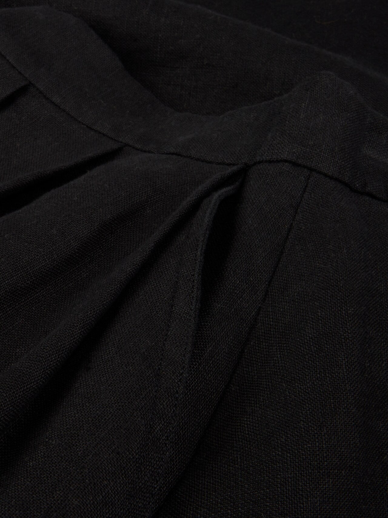 Lorena Linen Skirt, Black