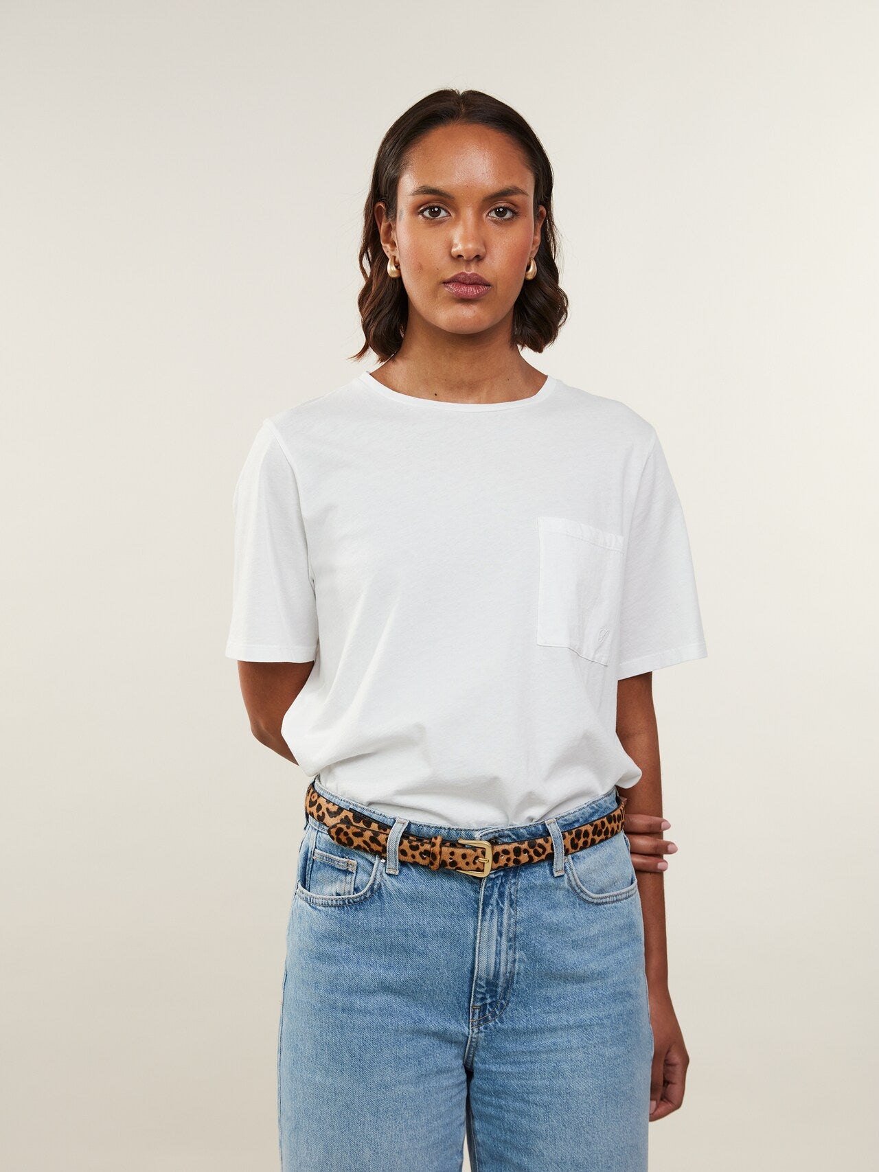 Jeanette T-shirt, Vit