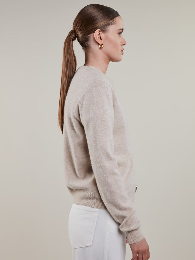Judith Cashmere Cardigan, Beige