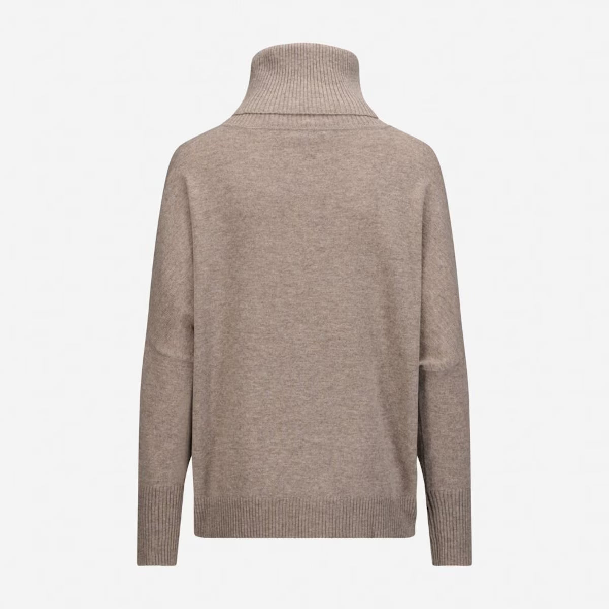 Kira Knitted Roll Neck Sweater, Light brown