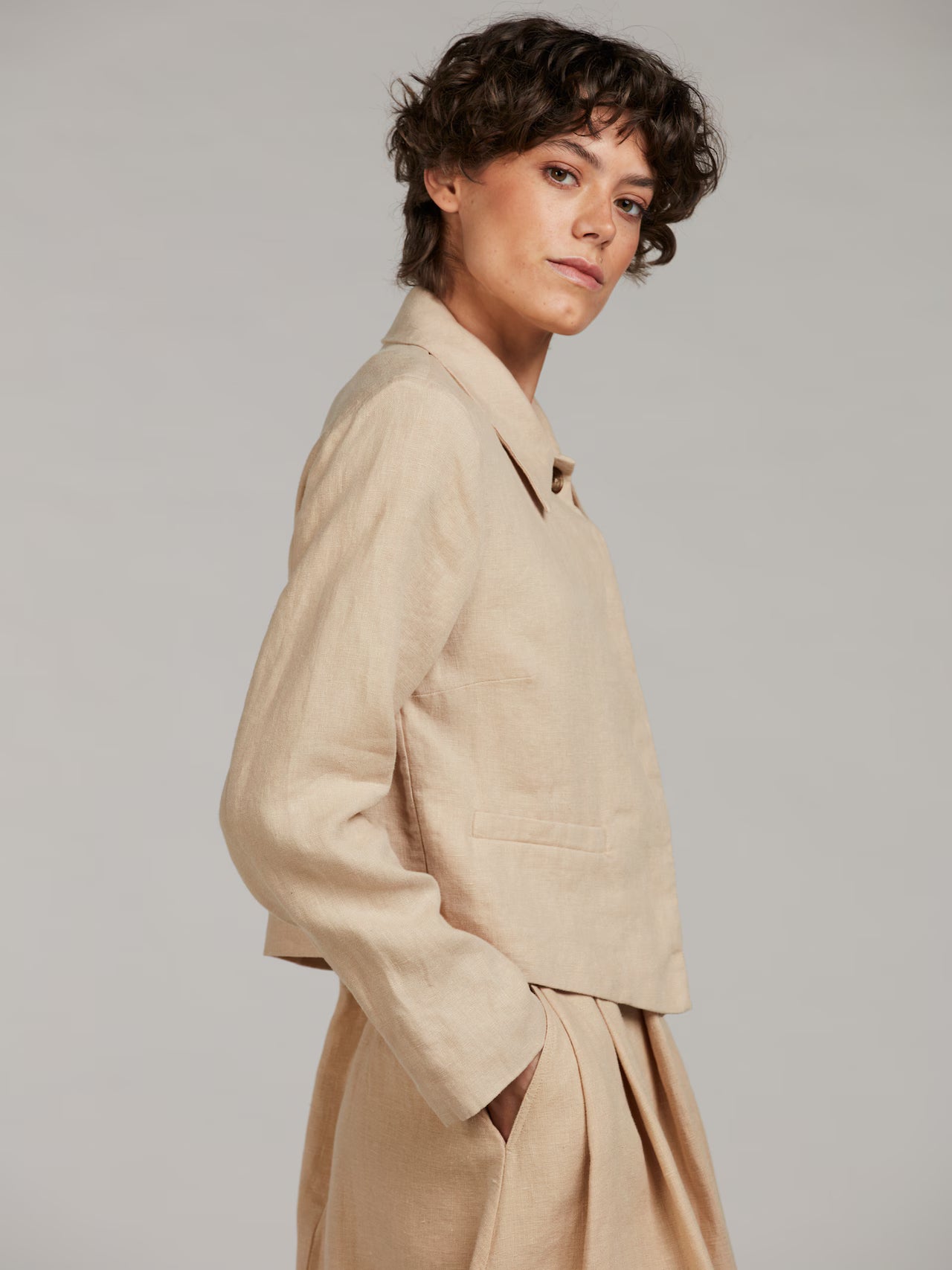 Leia Jacke, Beige