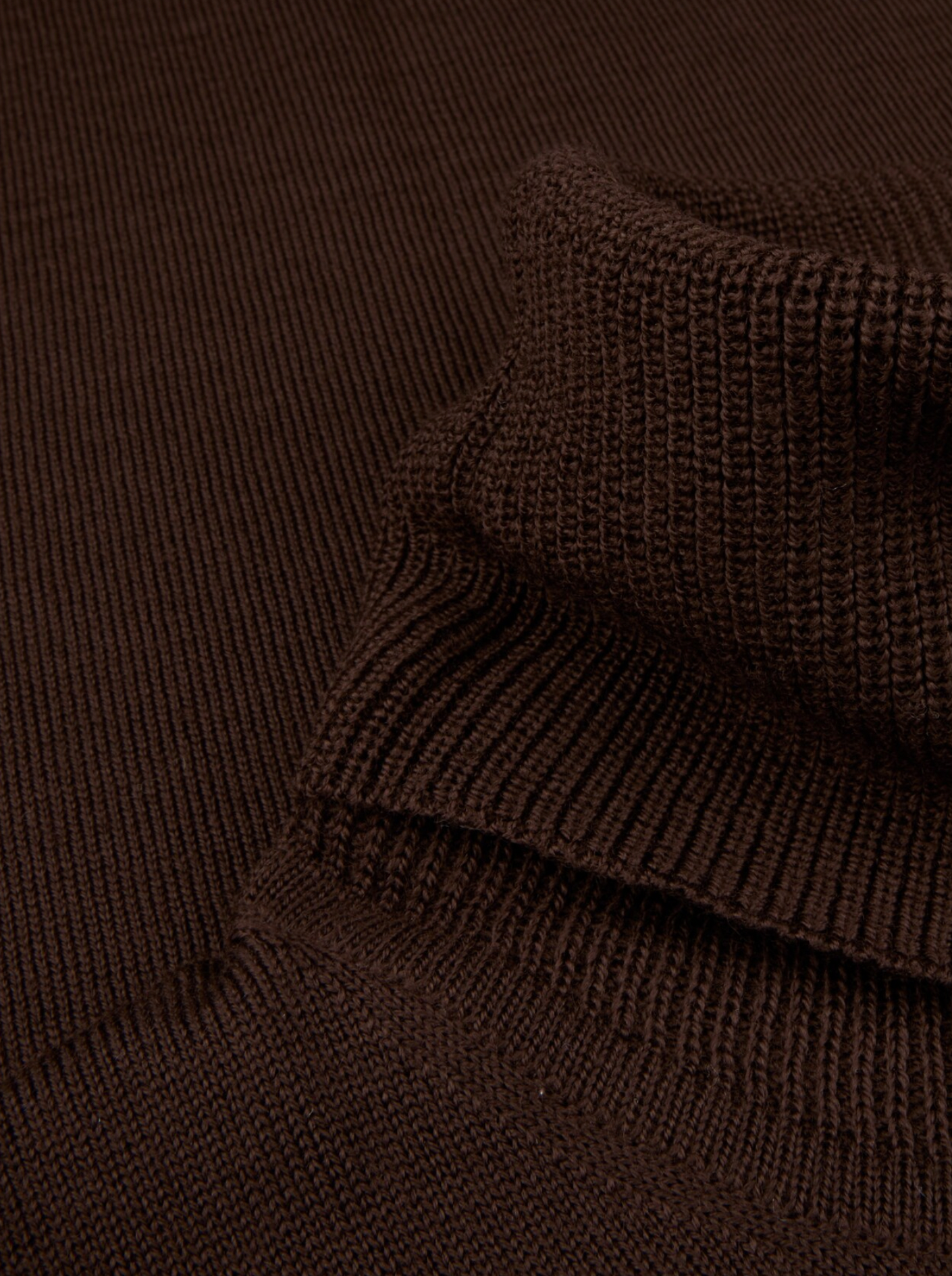 Ilse Stickad Merinoklänning, Mörkbrun