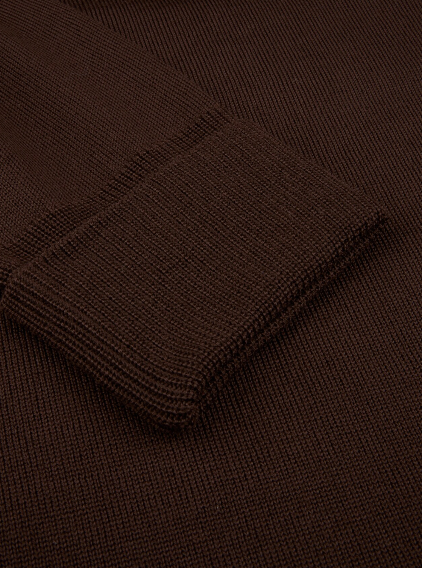 Ilse Stickad Merinoklänning, Mörkbrun