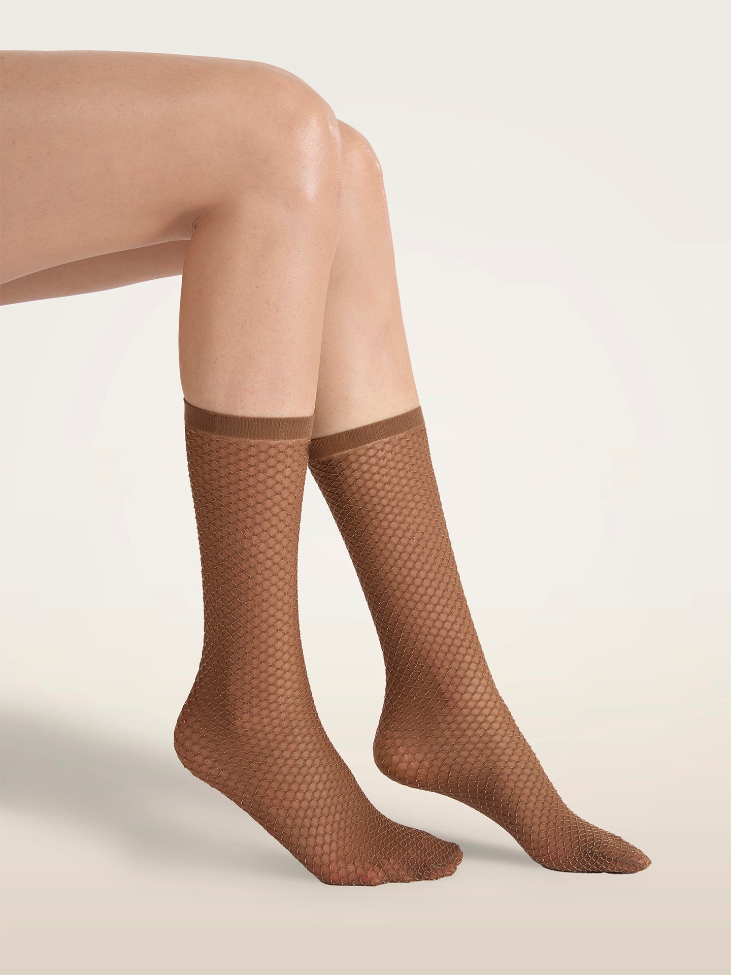 Shimmer Effect Socks, saba/gold