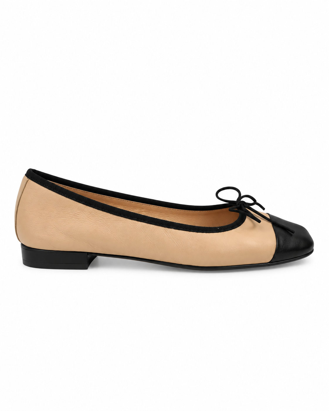 Ballerina, Beige/Schwarz