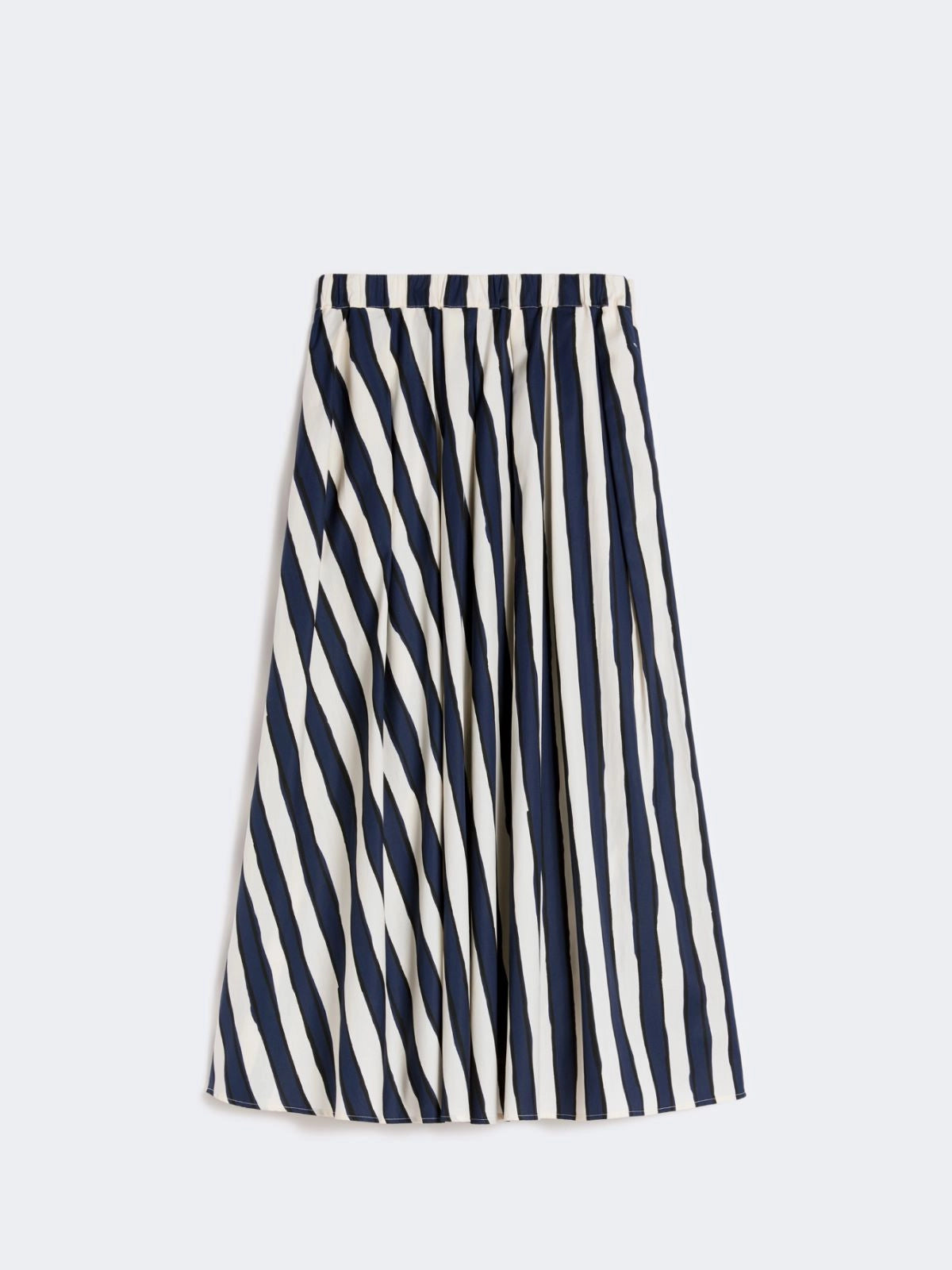 Duomo Skirt, Navy Blue Striped