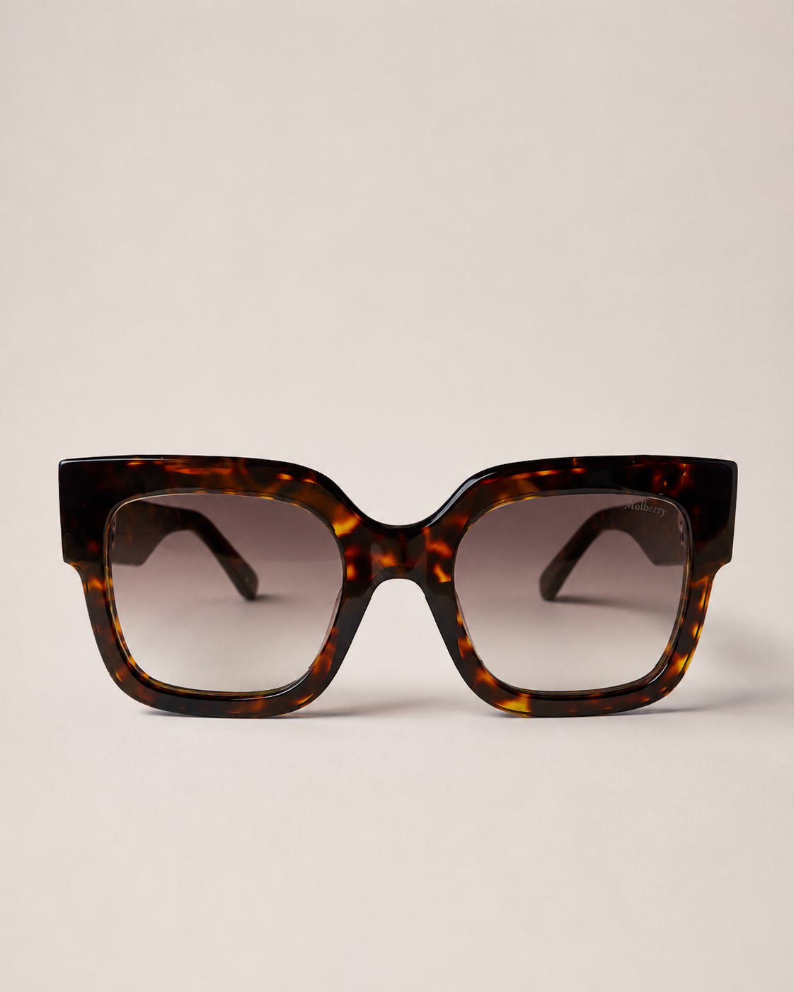 Square Logo Sunglasses, Tortoise Bio Acetate