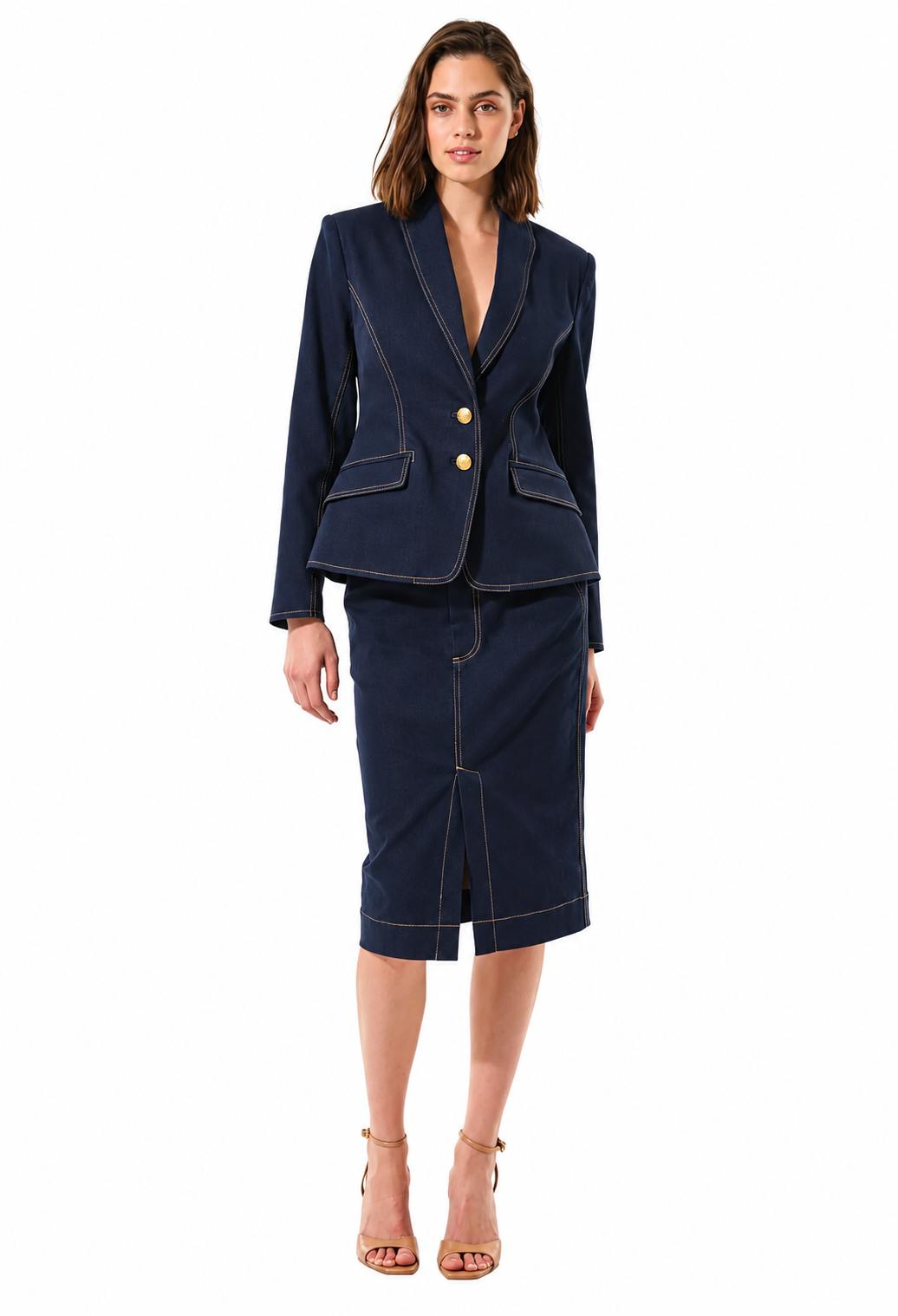 AnniDEA NS Pencil Skirt, Classic Blue