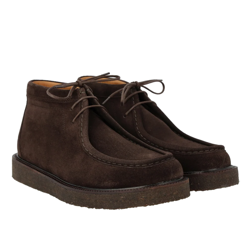 Schnürschuhe mit Zierborte, Dunkelbraun