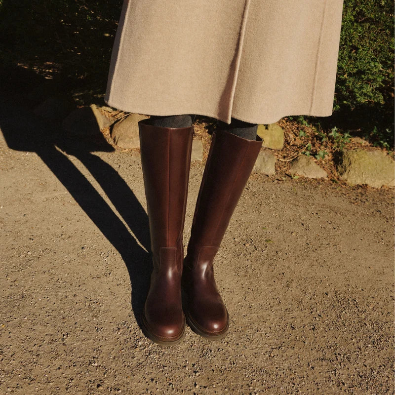 Langskaftet støvle, Dark Brown