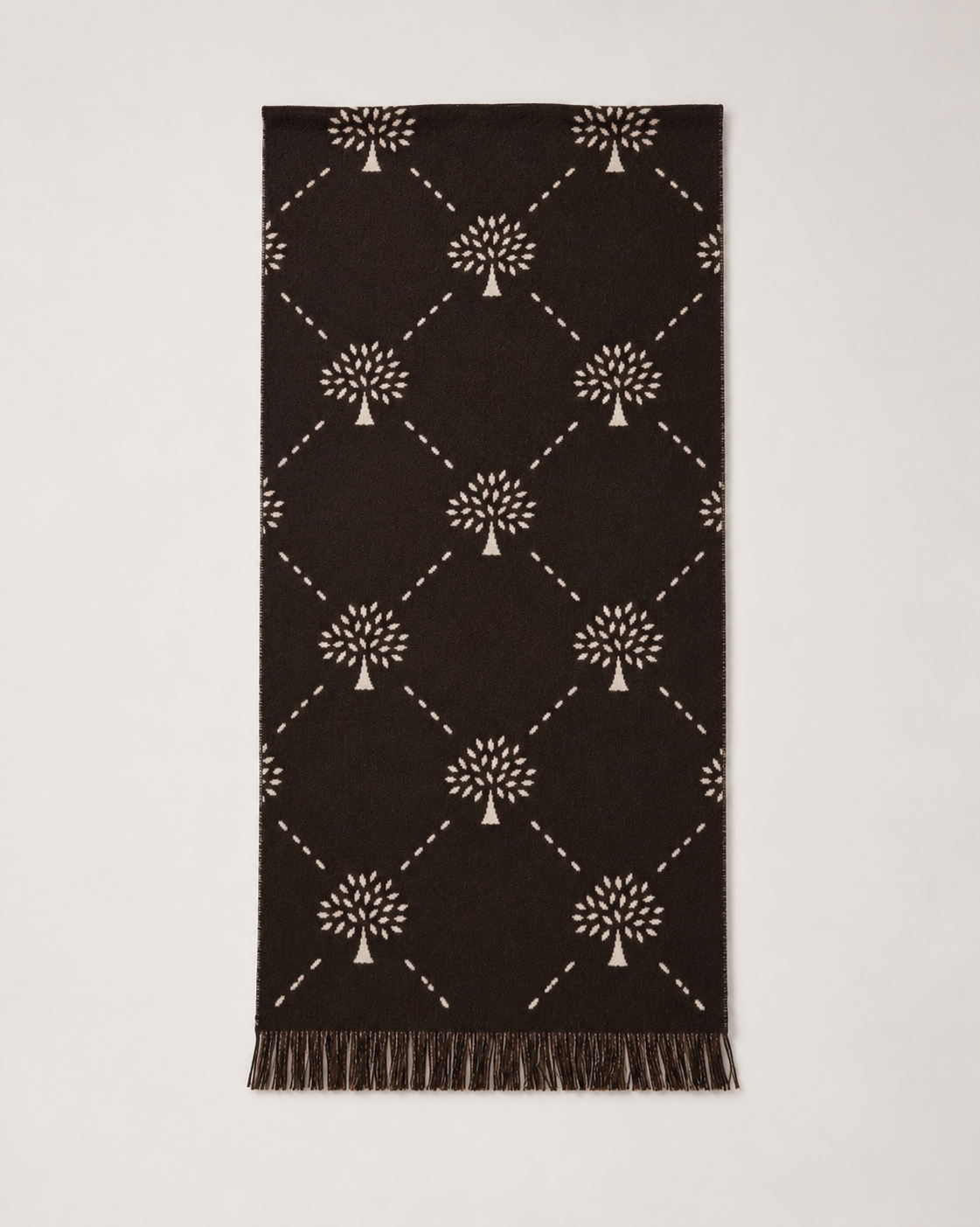 Jacquard-Wollschal mit Diamantbaummuster