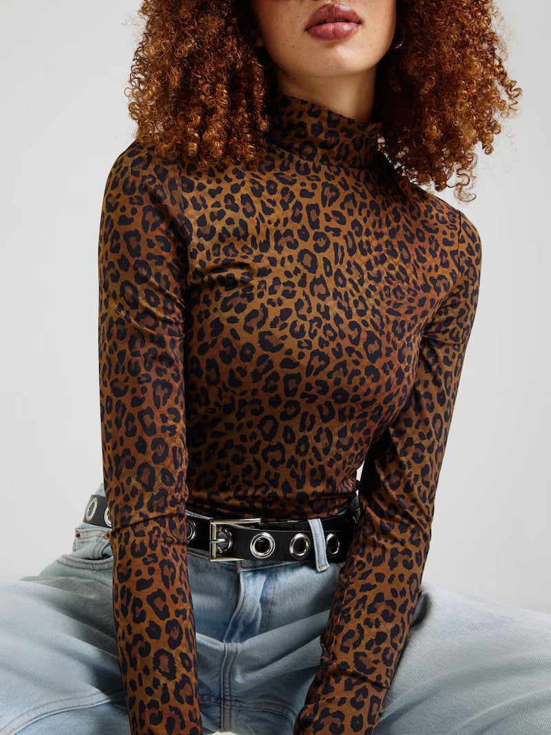 Lala Berlin - Telia Turtleneck, Dark Brown Leo