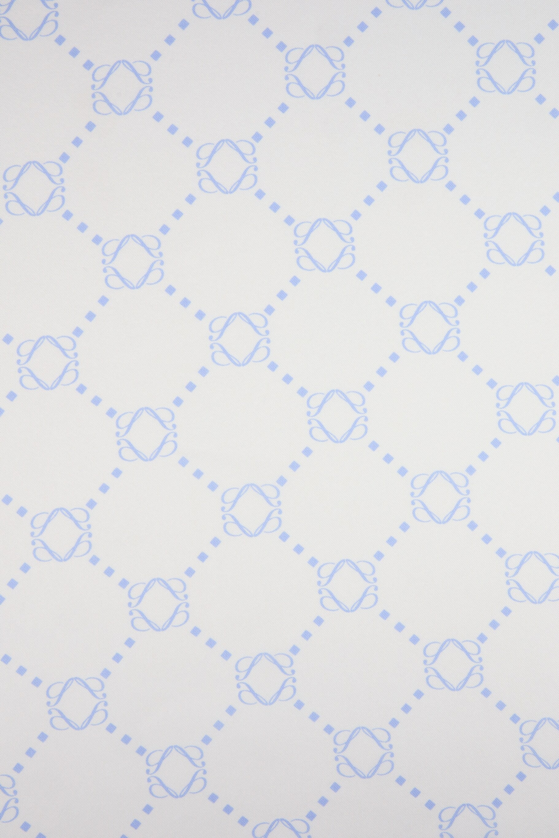 Ljusblå mönstrad sidenhalsduk