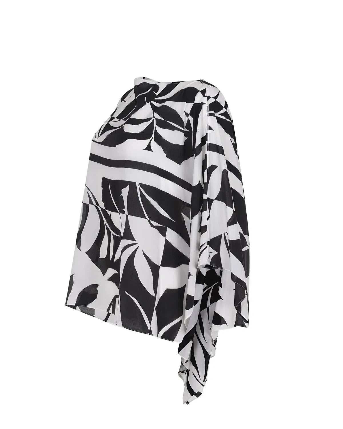 Tambuto Silk Blouse, Black White