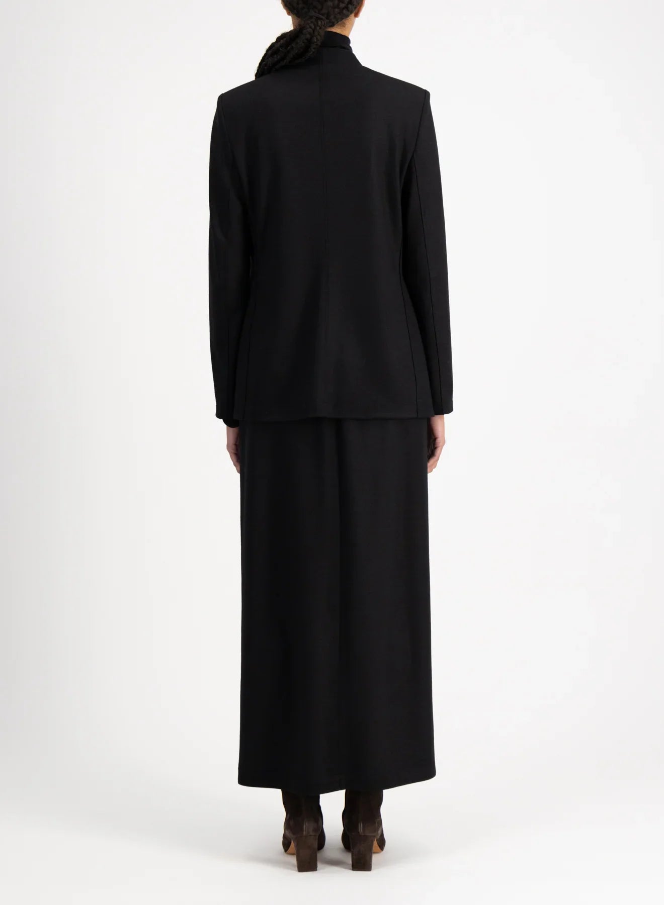 Kavaj utan krage, Superfin Merinoull, Svart