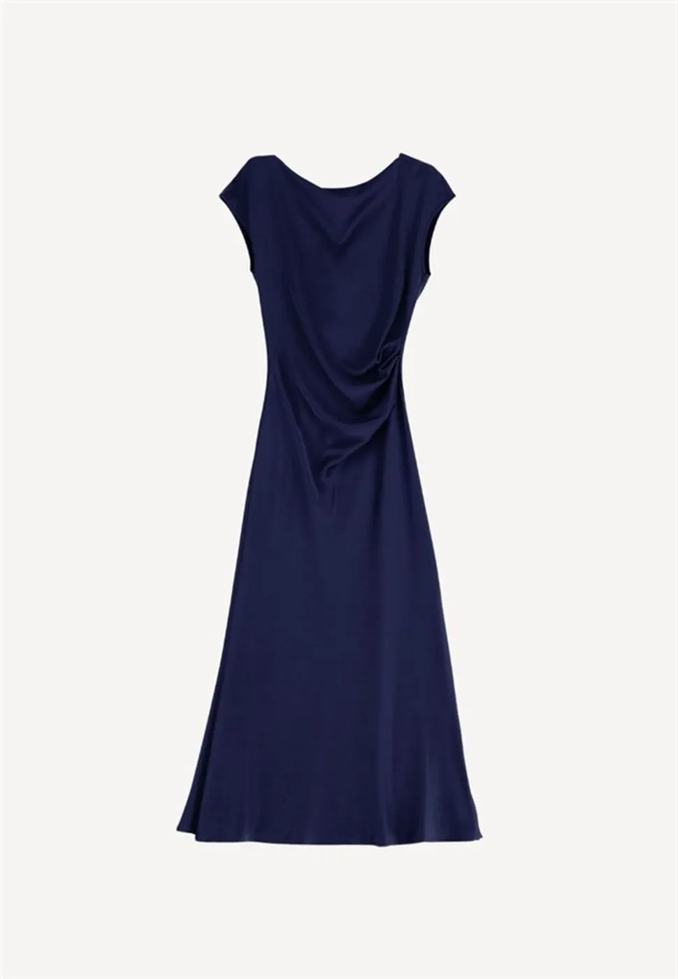 Imperial AEAOHBA Dress with waterfall collar, Midnight Blu