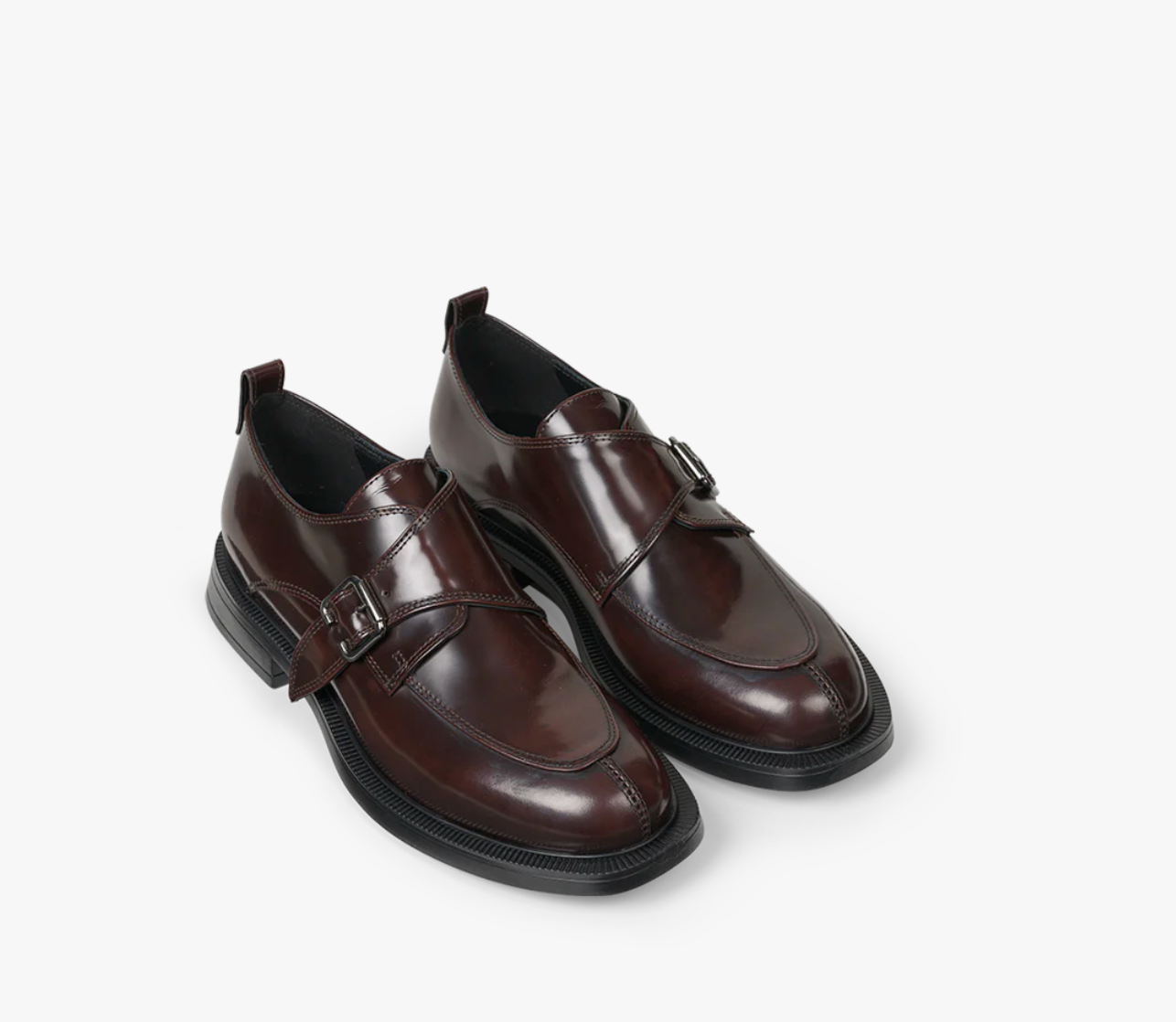 Loafers med spänne, Marron Brown