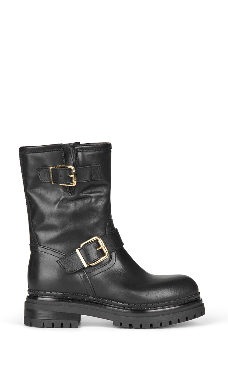 2 Spänne Stövlar Silver, Svarta