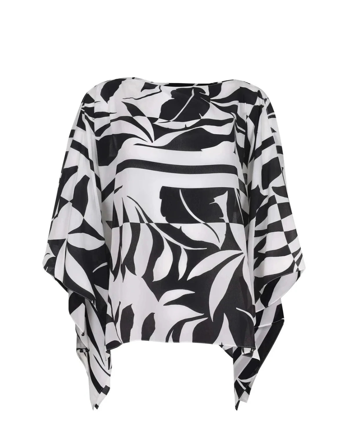 Tambuto Silk Blouse, Black White