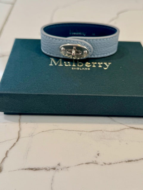 Bayswater Läderarmband, Ljusblått