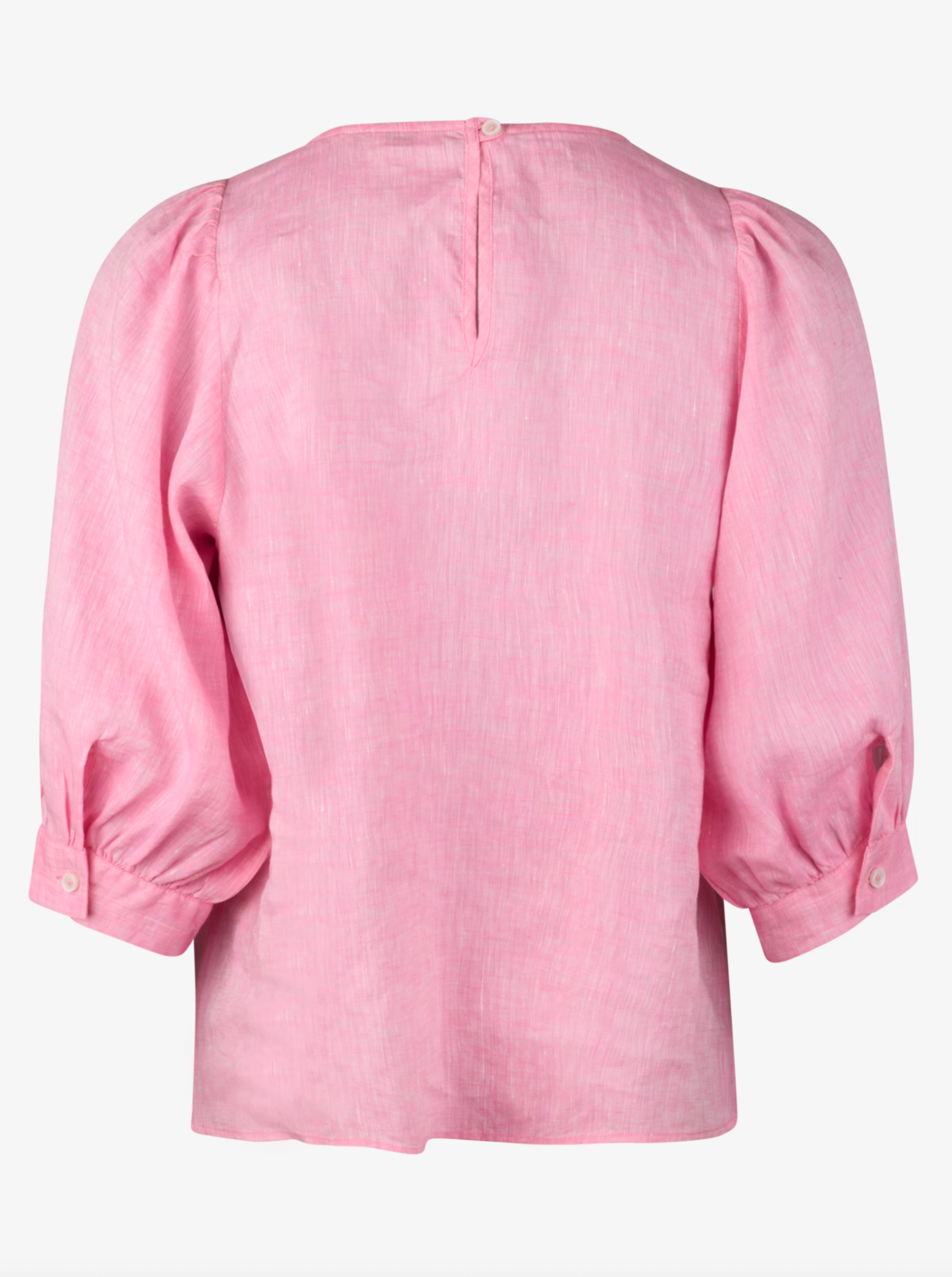 Carmen-blus, puffärm, rosa