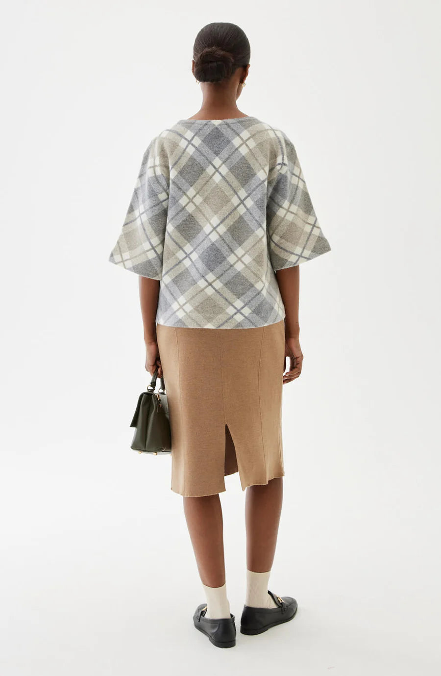 Coral Checked Top, Nature colors