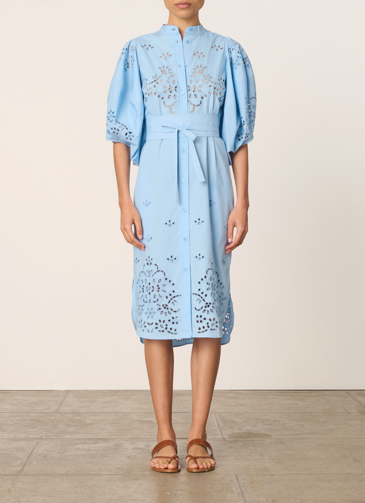 Flora Dress, Azur Light Blue