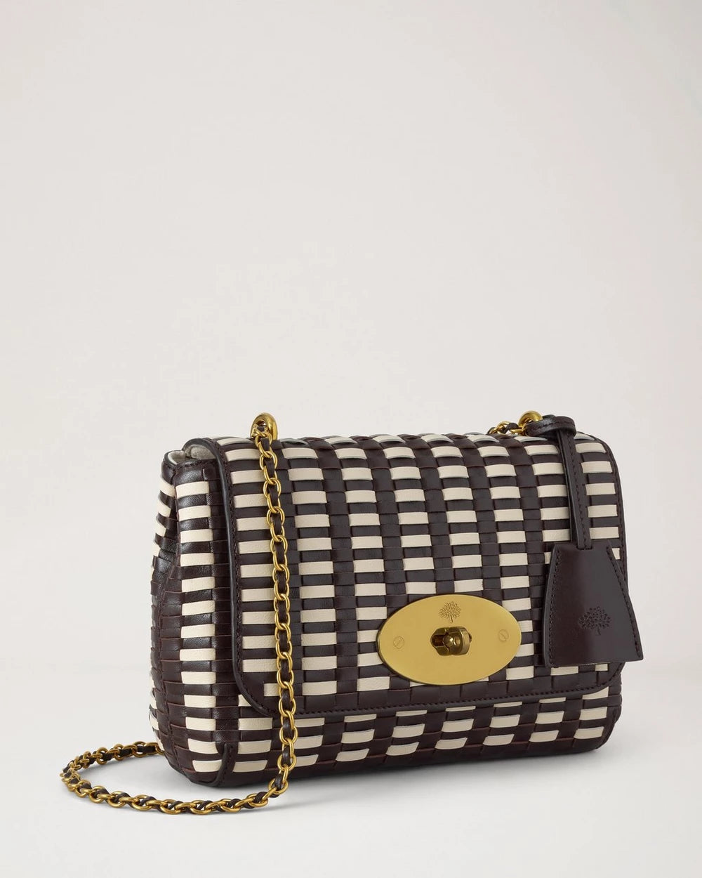 Lily Shoulderbag in Ebony - Eggshell