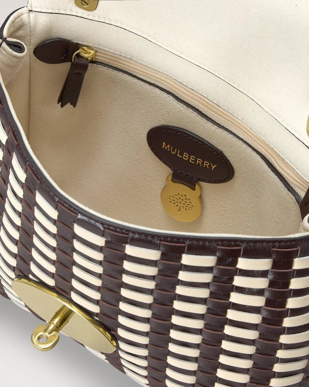 Lily Shoulderbag in Ebony - Eggshell