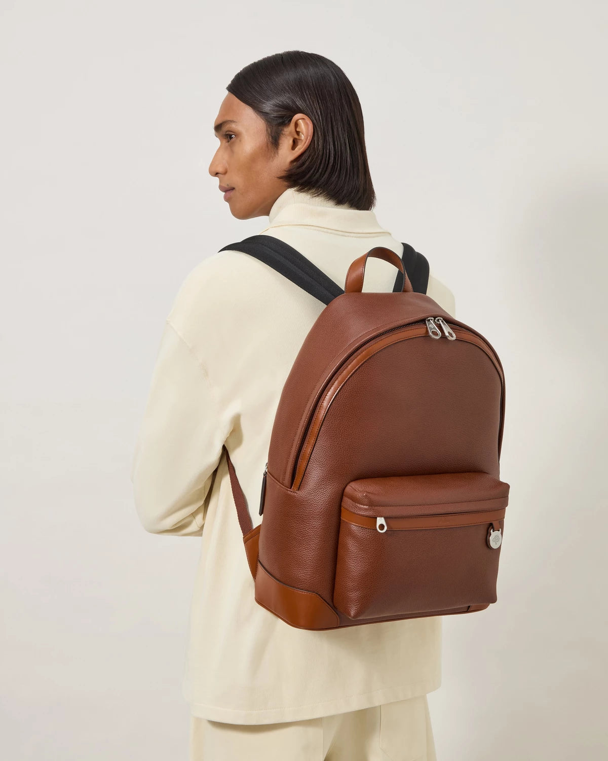 Heritage-Rucksack mit Reißverschluss, zweifarbig in Eiche